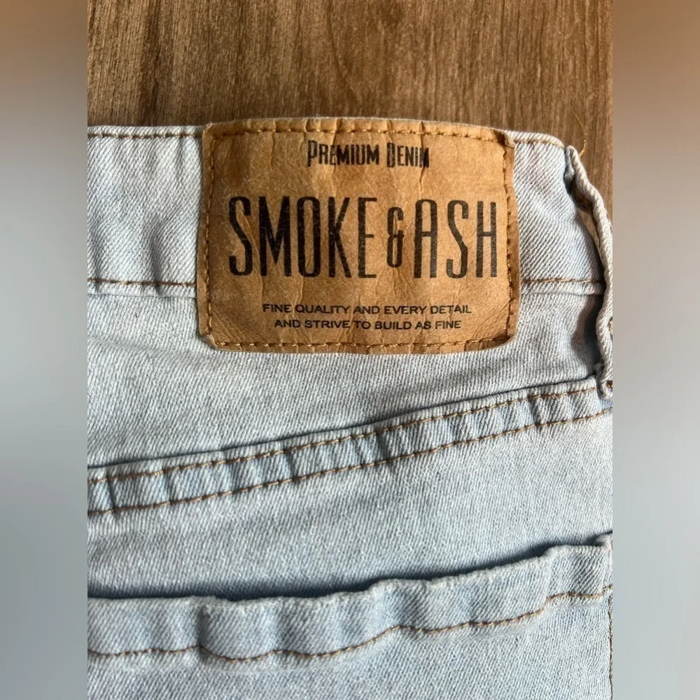 Smoke & Ash Super Light Skinny Ripped Jeans